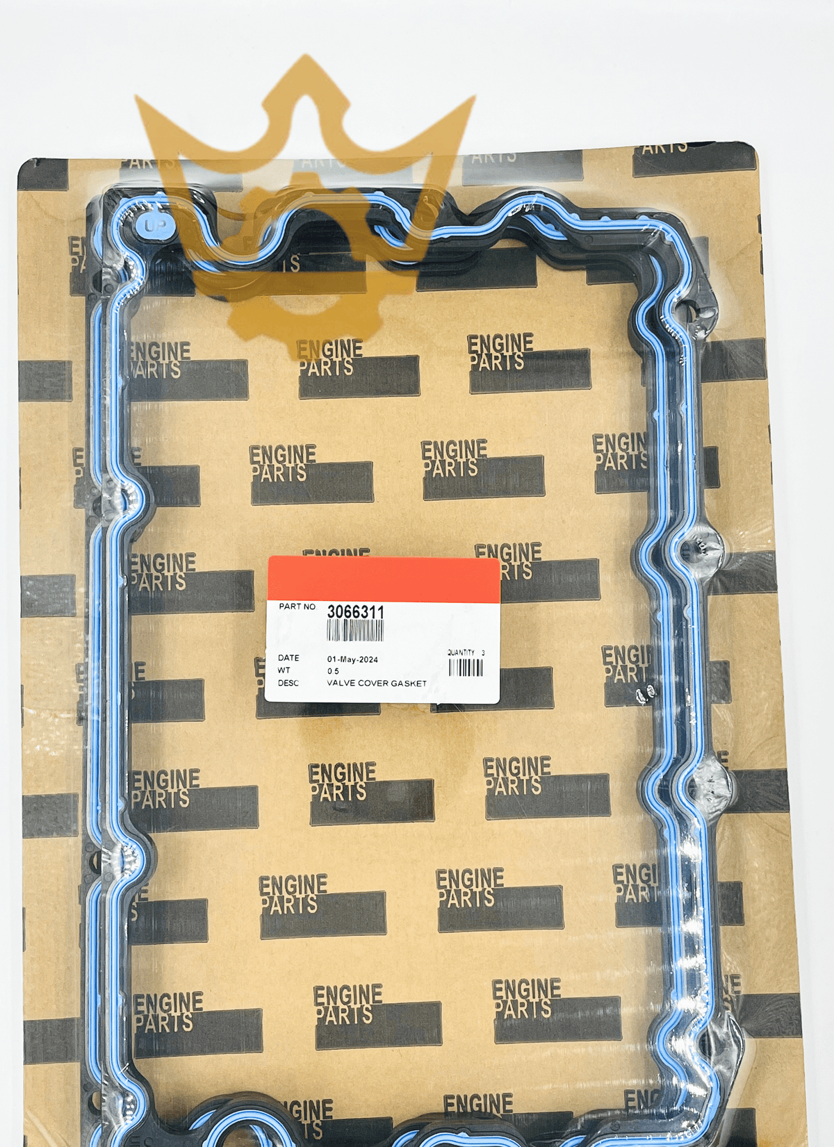 Rocker Lever Cover Gasket, 3066311 (Pack of 3) For Cummins N14, NT855 Engine